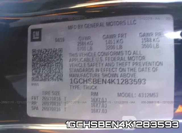 1GCHSBEN4K1283593 фото 10