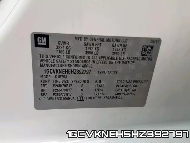 1GCVKNEH5HZ392797 фото 2
