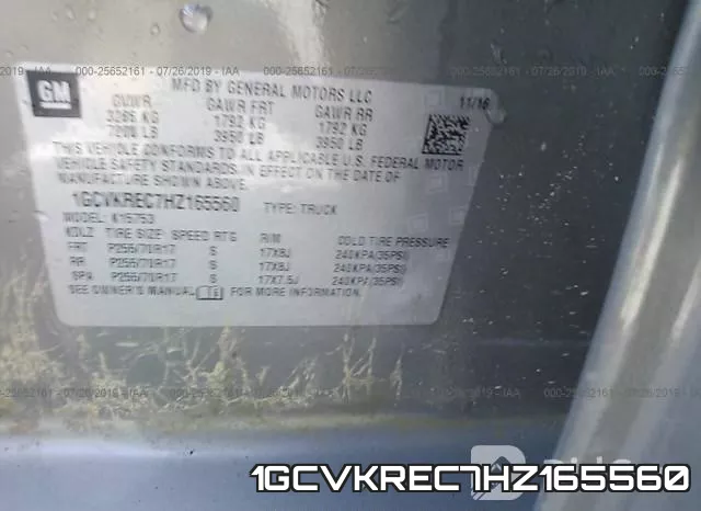 1GCVKREC7HZ165560 фото 10