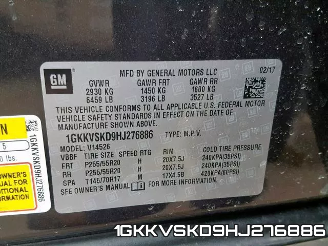1GKKVSKD9HJ276886 фото 2