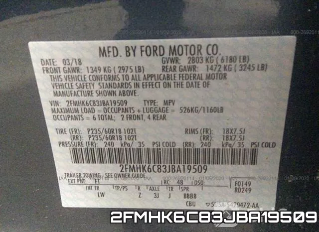 2FMHK6C83JBA19509 фото 10