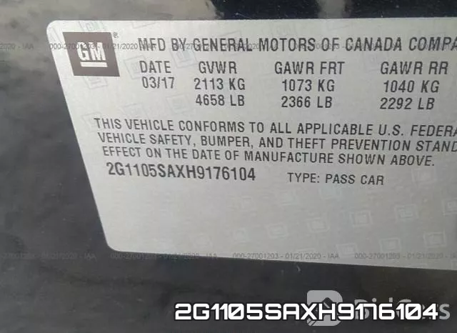 2G1105SAXH9176104 фото 10