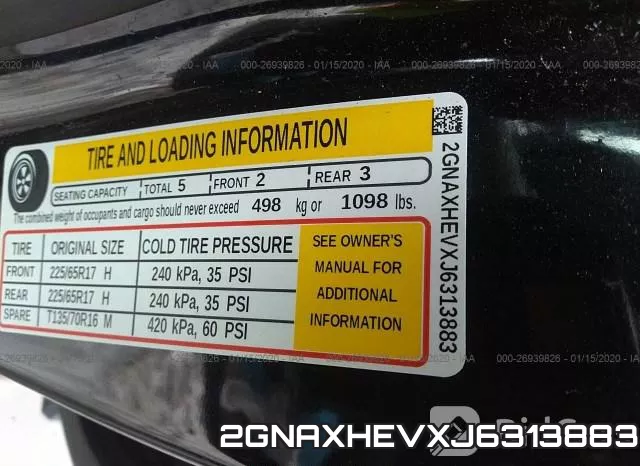 2GNAXHEVXJ6313883 фото 10