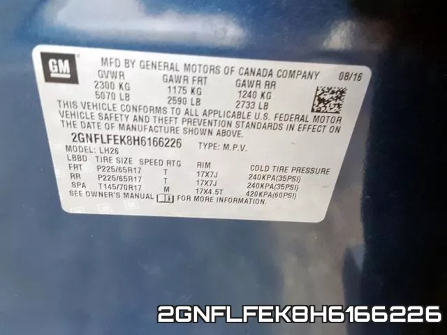 2GNFLFEK8H6166226 фото 2