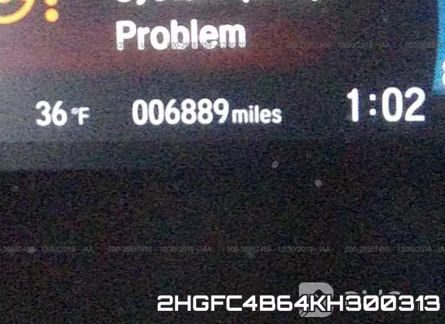 2HGFC4B64KH300313 фото 4