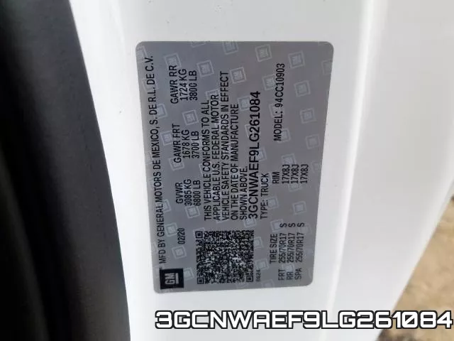 3GCNWAEF9LG261084 фото 2