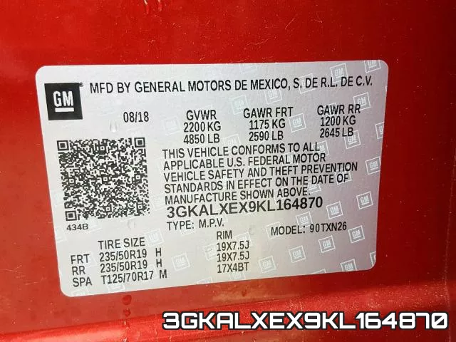3GKALXEX9KL164870 фото 2