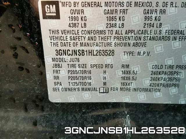 3GNCJNSB1HL263528 фото 2