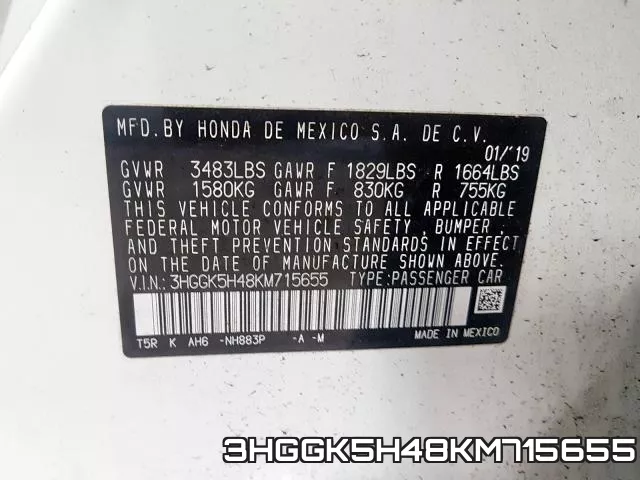 3HGGK5H48KM715655 фото 2