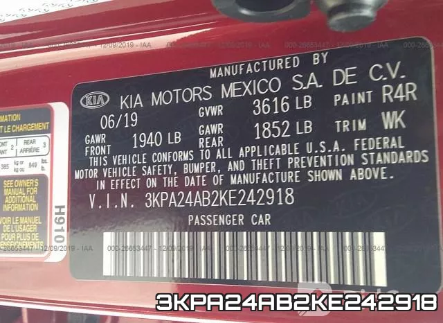 3KPA24AB2KE242918 фото 10