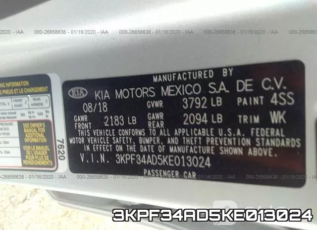 3KPF34AD5KE013024 фото 10