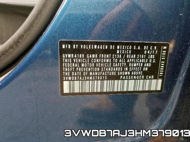 3VWDB7AJ3HM379013 фото 2