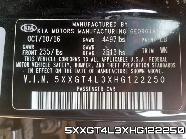 5XXGT4L3XHG122250 фото 2