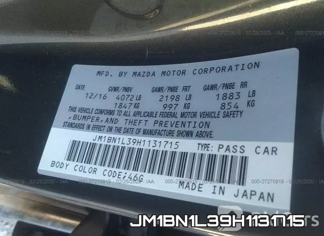 JM1BN1L39H1131715 фото 10