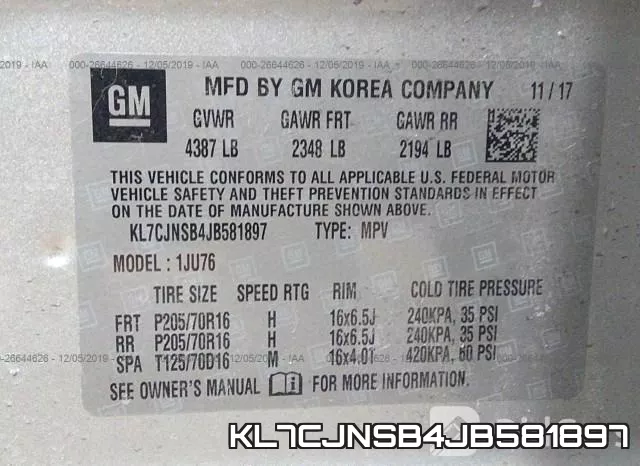 KL7CJNSB4JB581897 фото 10