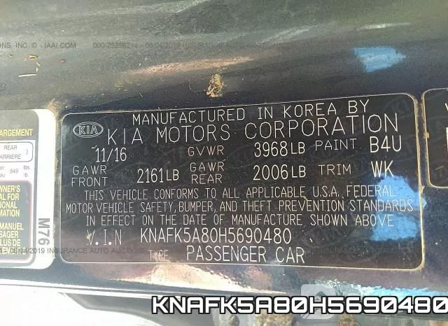 KNAFK5A80H5690480 фото 10