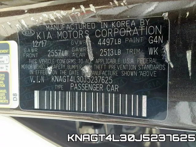 KNAGT4L30J5237625 фото 2