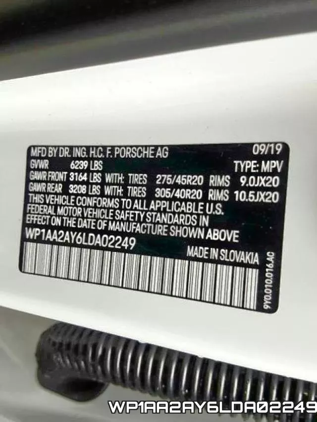 WP1AA2AY6LDA02249 фото 2