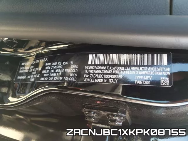 ZACNJBC1XKPK08755 фото 2
