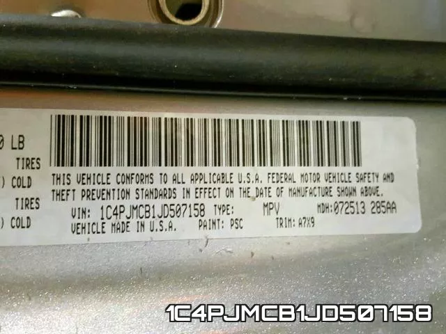 1C4PJMCB1JD507158 фото 2