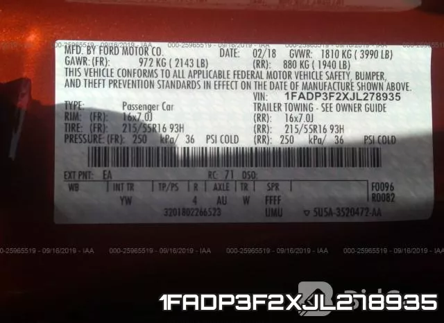 1FADP3F2XJL278935 фото 10