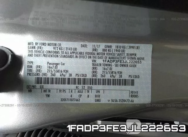 1FADP3FE3JL222653 фото 10