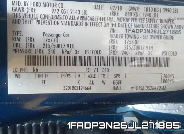 1FADP3N26JL271885 фото 10