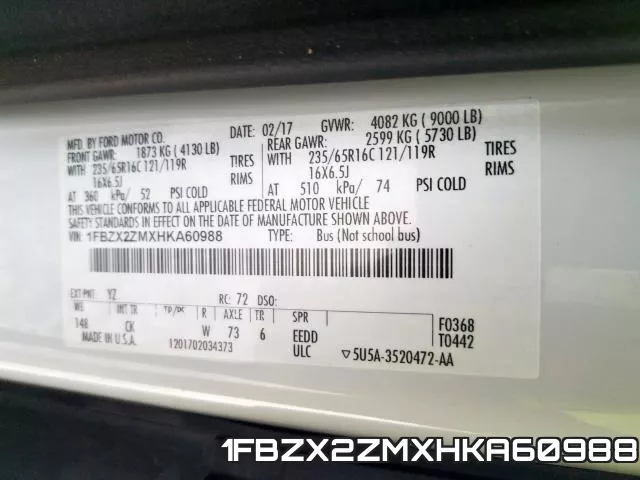 1FBZX2ZMXHKA60988 фото 2