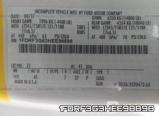 1FDRF3G3HEE98898 фото 10
