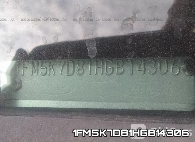 1FM5K7D81HGB14306 фото 10