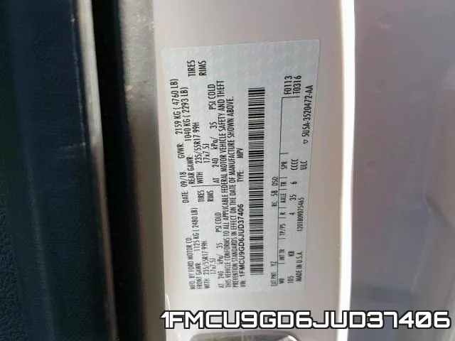 1FMCU9GD6JUD37406 фото 2