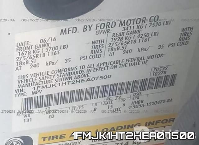 1FMJK1HT2HEA07500 фото 10