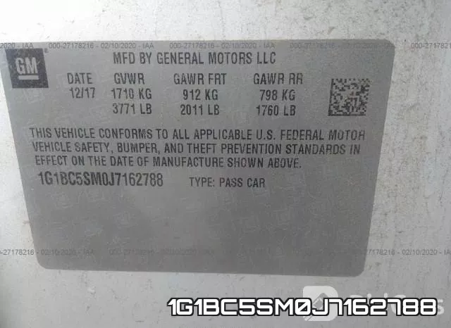1G1BC5SM0J7162788 фото 10