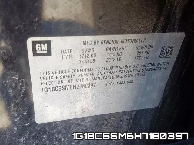 1G1BC5SM6H7180397 фото 2