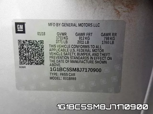 1G1BC5SM8J7170900 фото 2