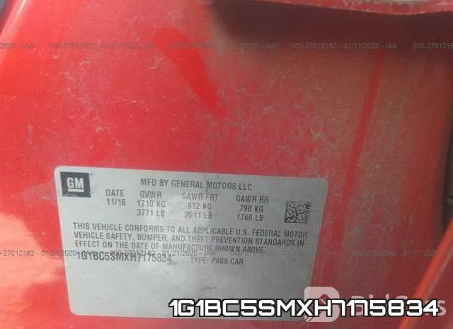 1G1BC5SMXH7175834 фото 10