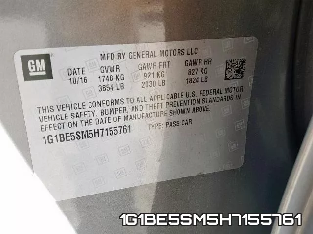 1G1BE5SM5H7155761 фото 2