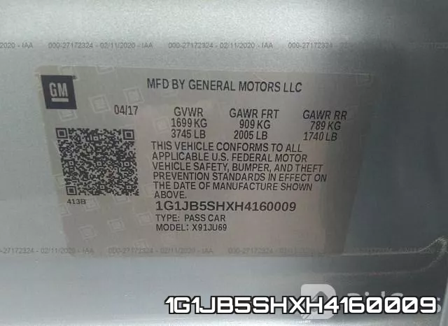 1G1JB5SHXH4160009 фото 10