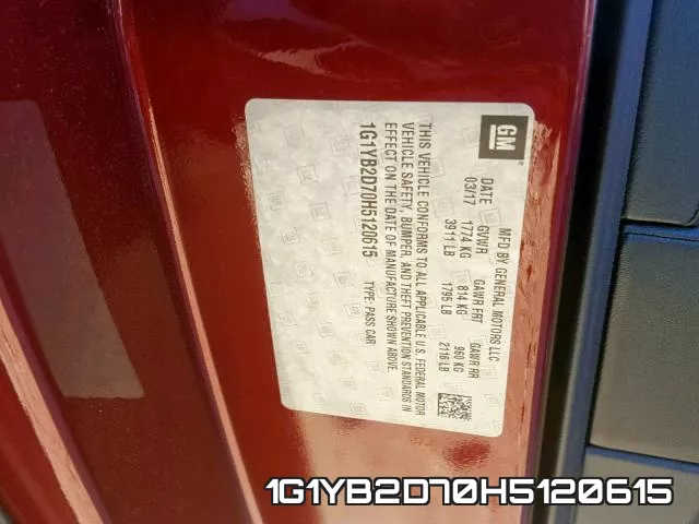 1G1YB2D70H5120615 фото 2