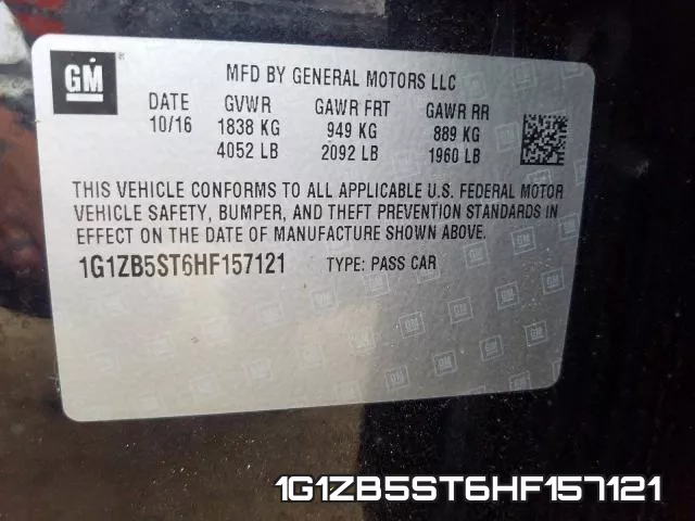 1G1ZB5ST6HF157121 фото 2