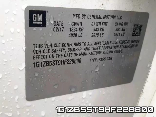 1G1ZB5ST9HF228800 фото 2