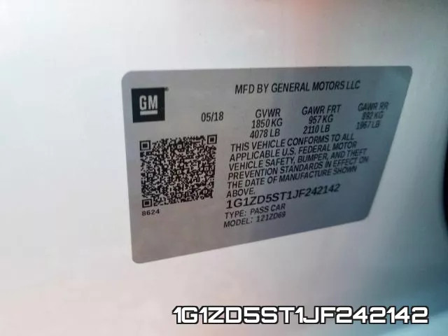 1G1ZD5ST1JF242142 фото 2