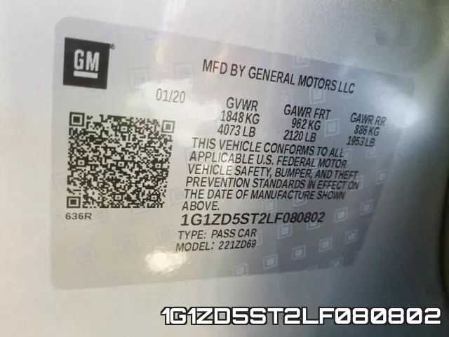 1G1ZD5ST2LF080802 фото 2