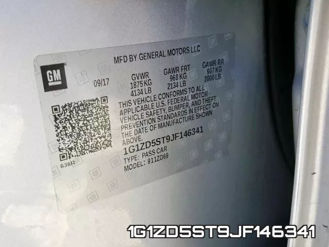 1G1ZD5ST9JF146341 фото 2