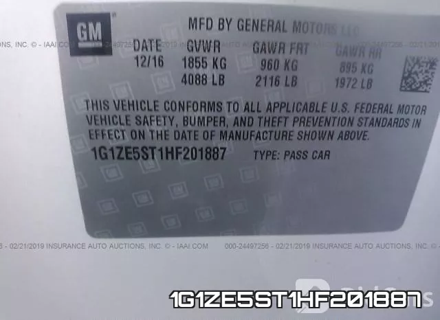 1G1ZE5ST1HF201887 фото 10