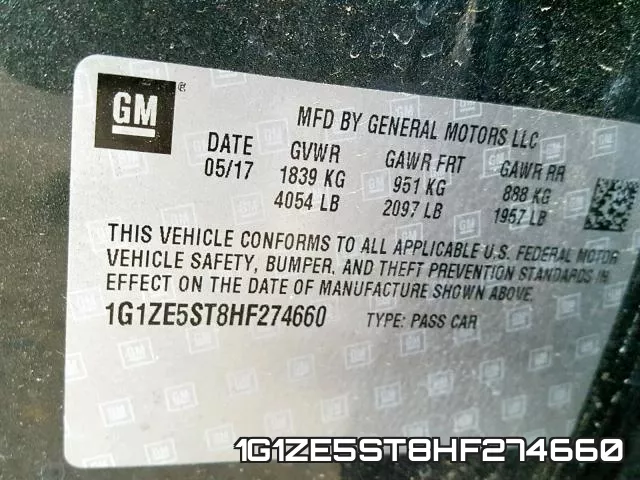1G1ZE5ST8HF274660 фото 2