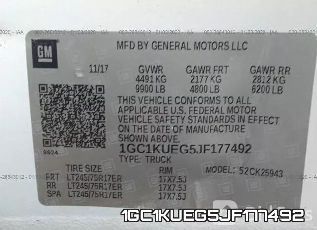 1GC1KUEG5JF177492 фото 10