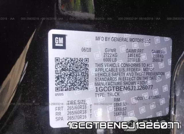 1GCGTBEN6J1326077 фото 7