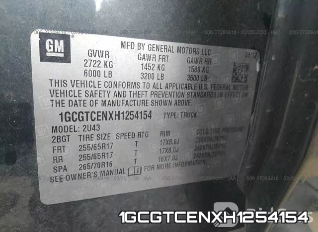 1GCGTCENXH1254154 фото 10