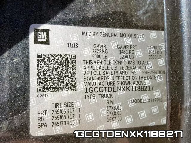 1GCGTDENXK1188217 фото 2